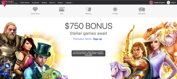 ruby fortune casino welcome bonus canada