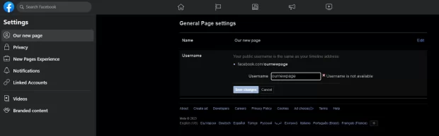 Create a vanity URL for your Facebook Business Page