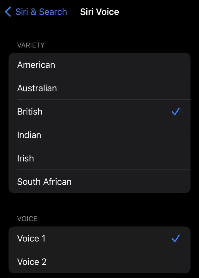 siri other voices iphone