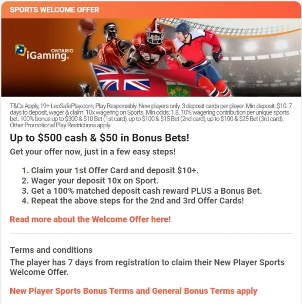 Leo Vegas Canada Sports Bonus