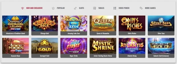 Platinum Casino Game Selection