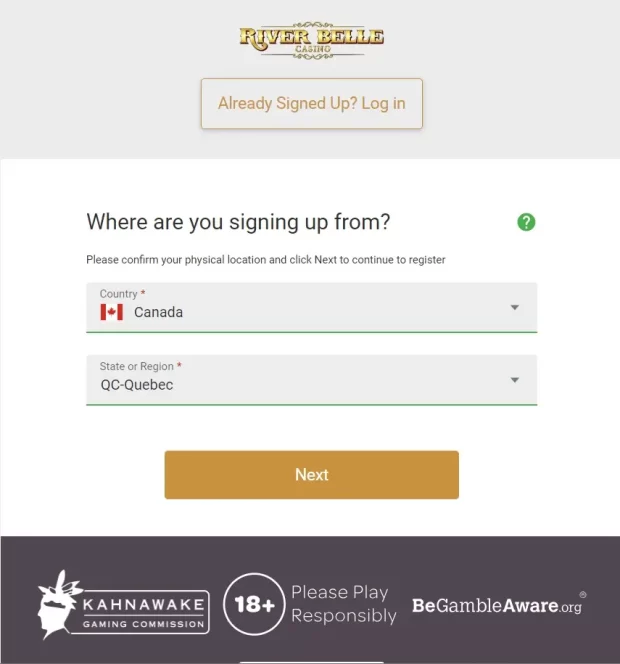 River Belle Registration form