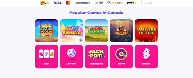 Spinz Casino Game Selection