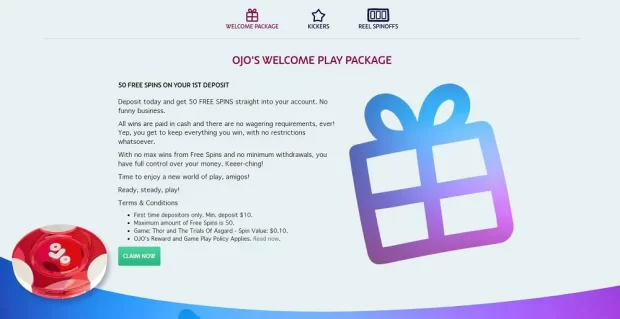 PlayOJO Casino Bonuses and Promotions