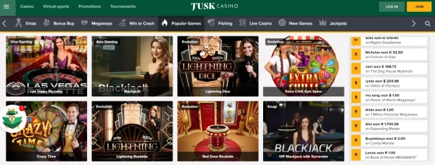 Tusk Live Casino