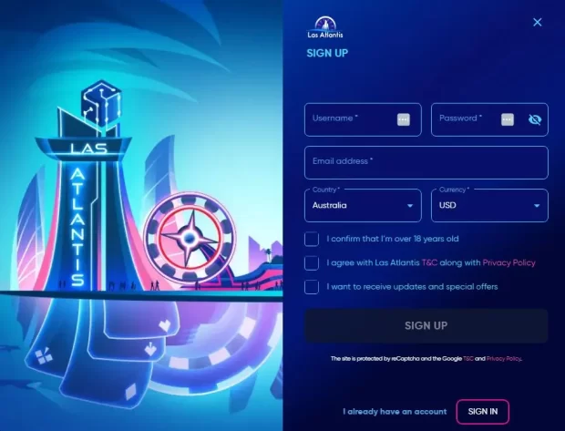 Step-by-Step Guide to Creating an Account at Las Atlantis