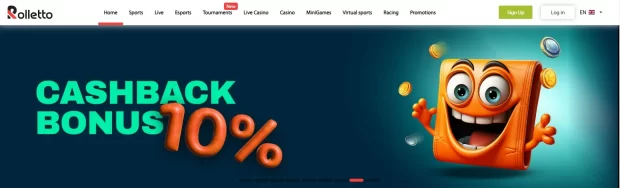 Rolletto Cashback bonus