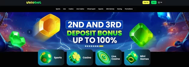 Velobet 2nd and 3rd Deposit Bonus