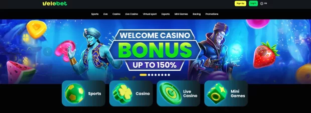 Velobet Casino Welcome Bonus