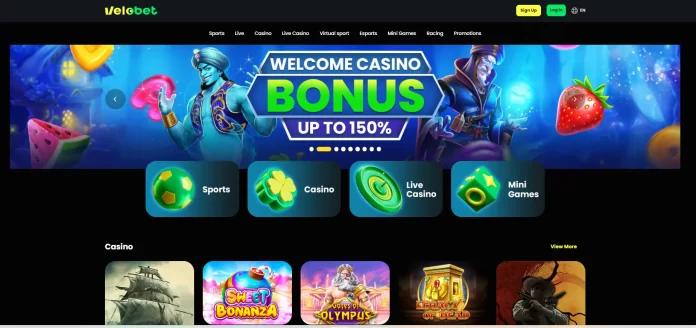 Velobet Casino Australia Home Page