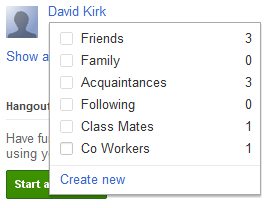 Google+ Custom Circles