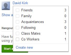 Google+ Custom Circles