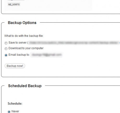 WP DB Backup