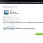 Change Windows 7 User Account Password Screen
