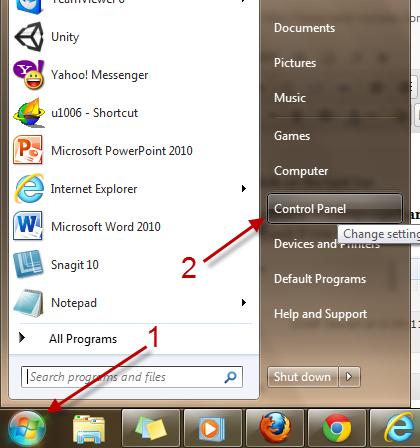 show keyboard language taskbar windows 7