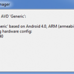 AndroidSDK-15 results of avd