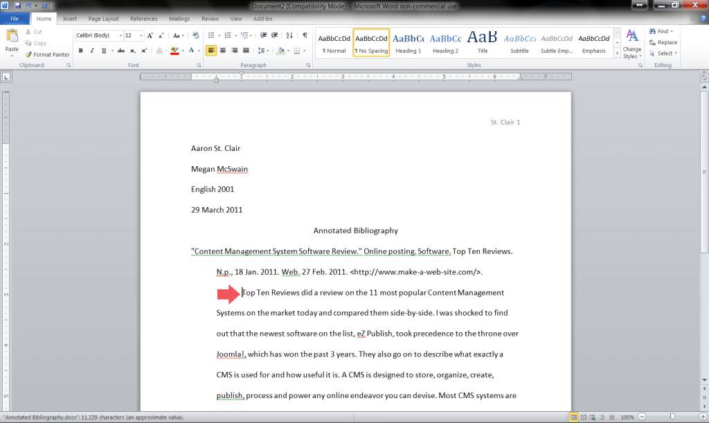 apa annotated bibliography microsoft word