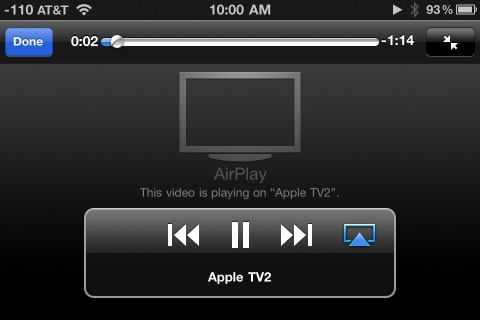airplay icon in bottom right-hand corner