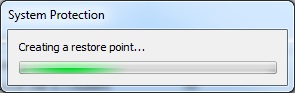 creating restore point