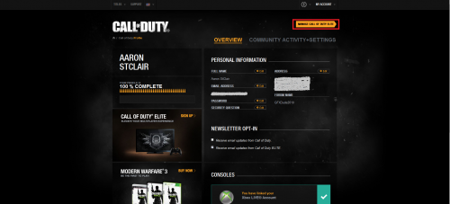 manage call of duty elite