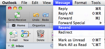 how to recall an email in outlook on mac