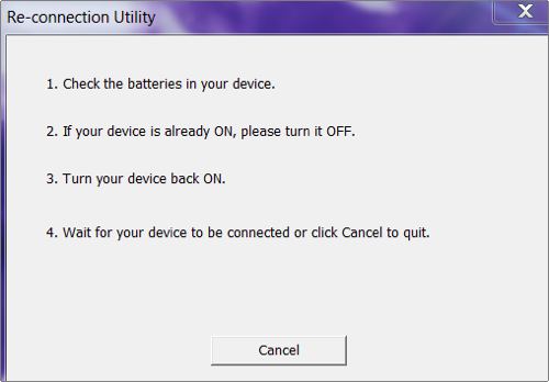 reconnect reconnection dialog box