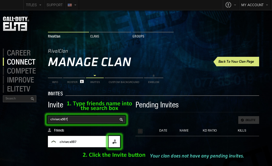 manage clan