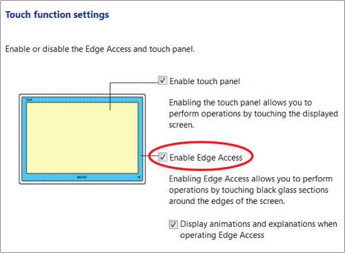 vaio-control-center disabling the bezel behaviors